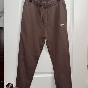 Gymshark Brown Sweatpants Relaxed Fit Elastic Waist